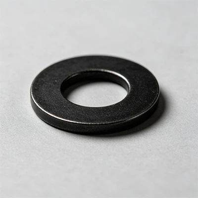 Arandelas planas de metal negro